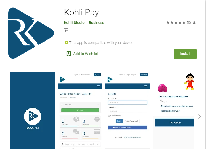 Kohli Pay Mobile App
