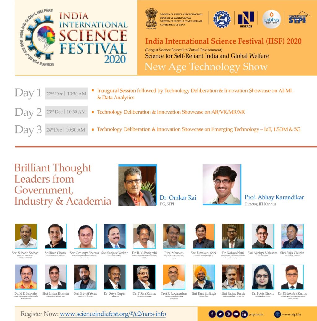 India International Science Festival 2020 witnesses innovative interventions to contribute towards the building of a self-reliant India