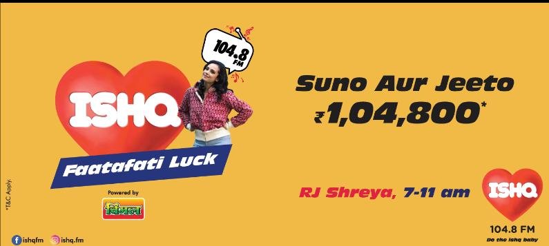 104.8 ISHQFM launches ‘Ishq Faatafati Luck’ campaign in the City of Joy