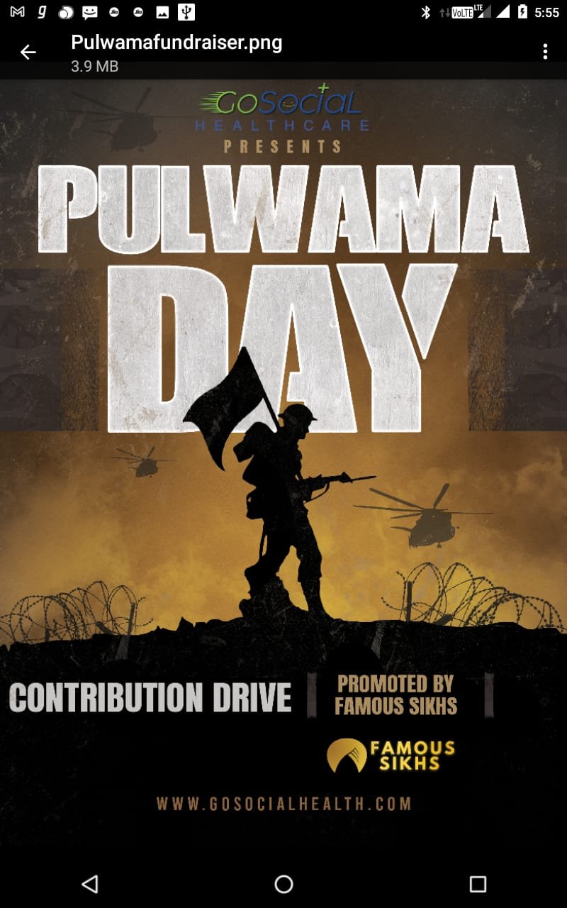 GoSocial Healthcare Reveals a Patriotic Initiative for Pulwama Martyrs