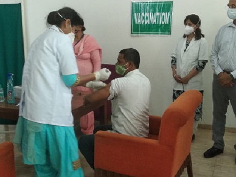 Vaccination Camp at Omaxe Royal Residency