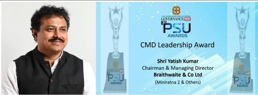 BCL CMD Yatish Kumar received 'CMD Leadership Award' at Governance Now ...