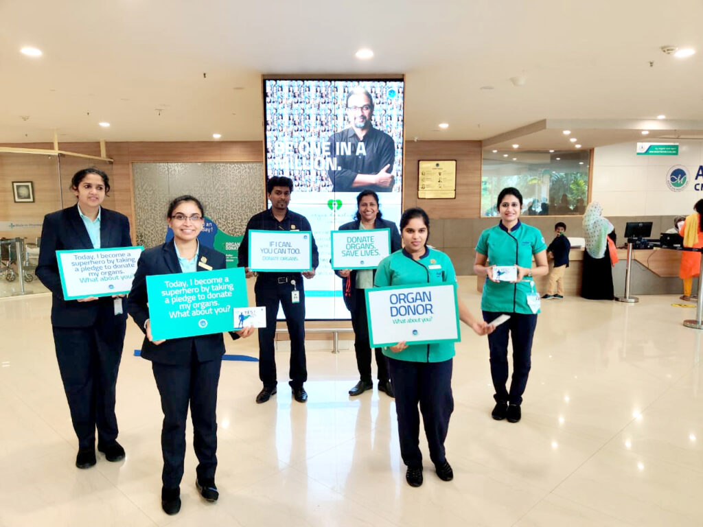 Nursing team at Aster CMI Hospital create awareness on Organ Donation