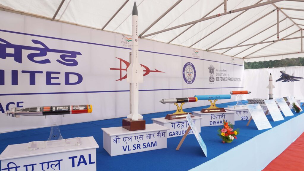 Products on display at Defence Products Exibition by BDL Kanchanbagh