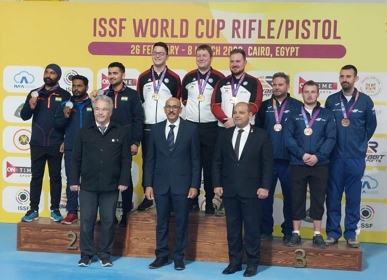 LPU student Gurpreet Singh wins silver medal in Men’s 25m Rapid Fire Pistol team event in Egypt