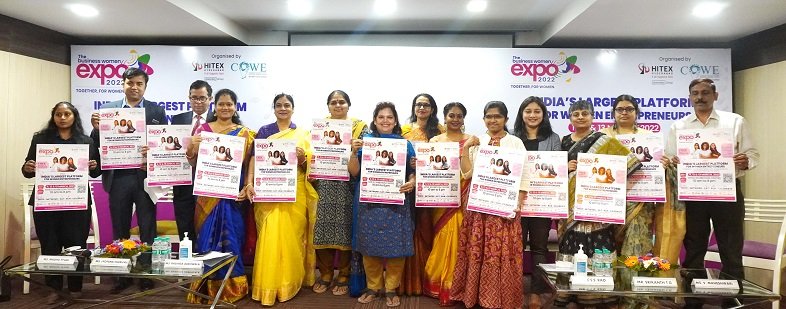 seen women entrepreneurs unveiling poster of Business Women Expo 2022--3