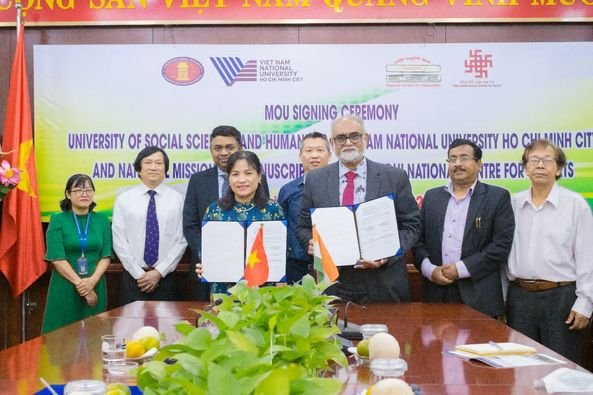 MOU Signed Between Vietnam & India By Dr. Sachchidanand Joshi, Member Secretary, IGNCA & Prof. Ngo Phugon Lan, President, University Of Social Science And Humanity