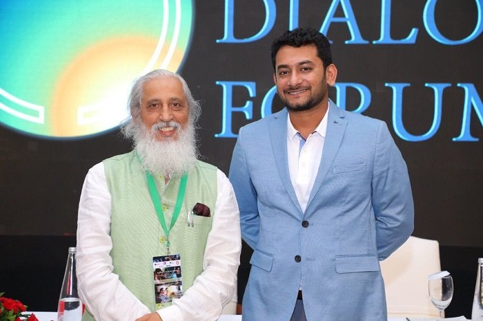 L to R-Professor Anil Sahasrabudhe, Chairman All India Council for Technical Education with Sarathkumar M.S, AVP-Communication, BYJU’S, at the Global Dialogue Forum, hosted in Delhi