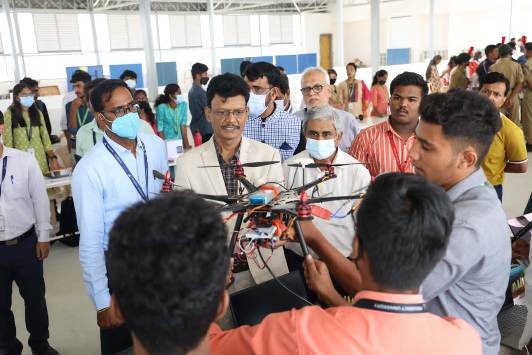 Students of Presidency University Bangalore School of Engineering present innovative projects using drone technology, other tech methodologies