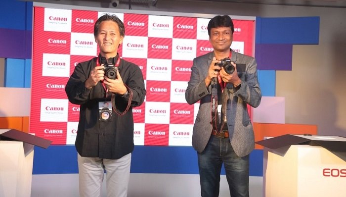 Mr. Manabu Yamazaki, President and CEO, Canon India and Mr. C Sukumaran, Senior Director- Consumer Systems Products and Imaging Communication Business