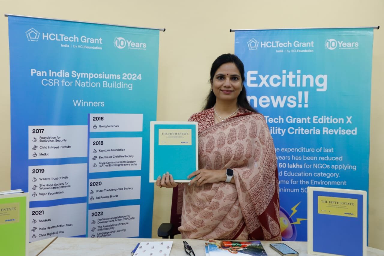 Dr. Nidhi Pundhir, Vice President, Global CSR, HCLTech and Director, HCLFoundation at HCLTech Grant Symposium in Chennai